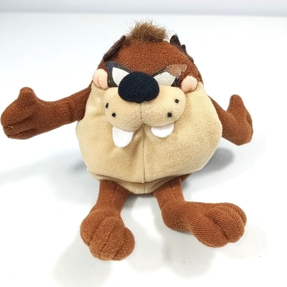 VTG 1997‎ Applause Looney Tunes Taz Tasmanian Devil Plush Bean Bag Toy 6"